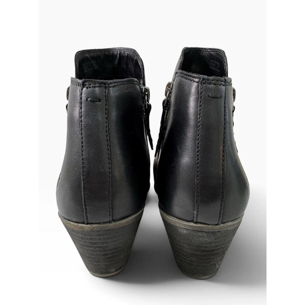 FRYE Women's Judith Zip Leather Ankle Boots Black 3471738 Size 10M Excellent - Picture 3 of 9